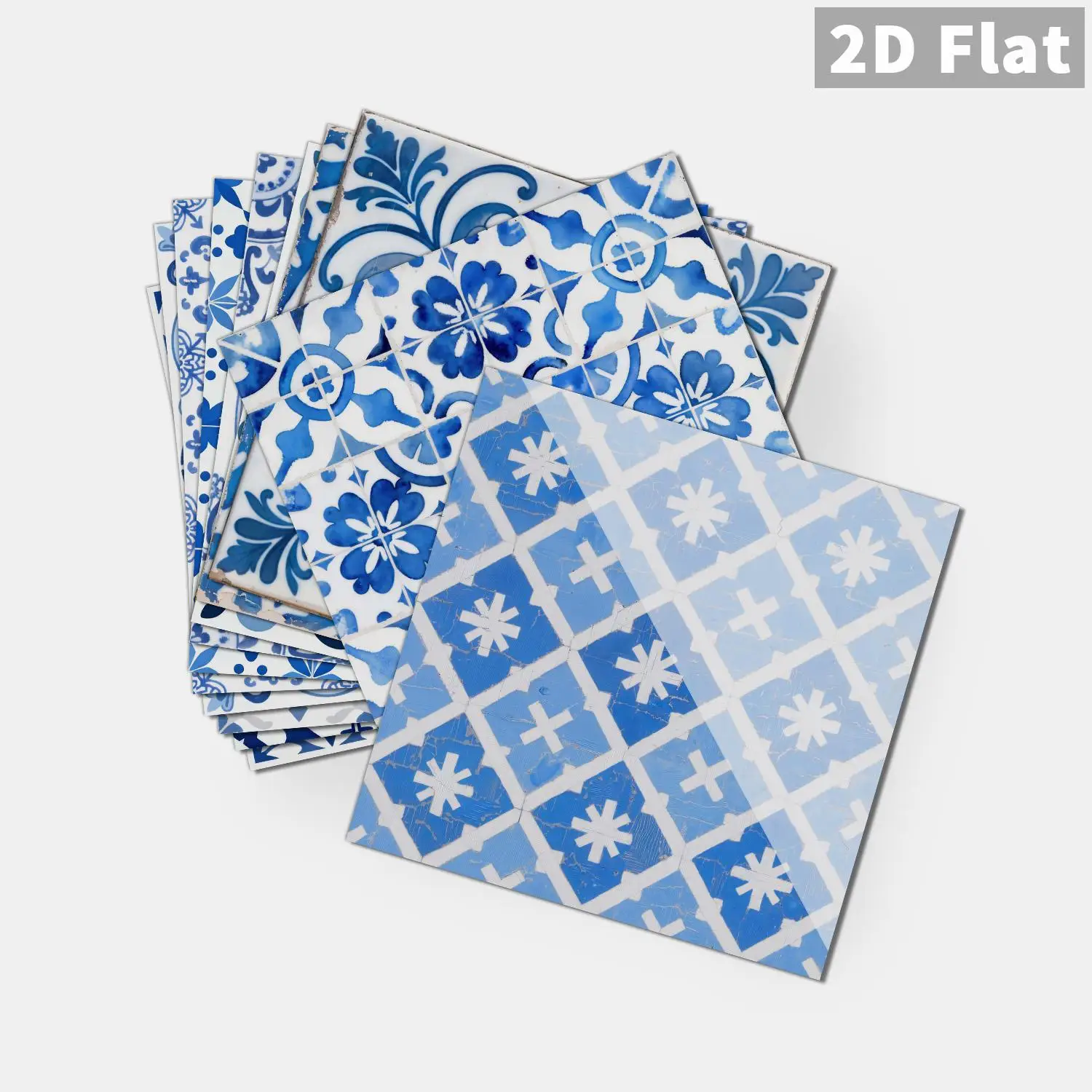 

36 flower tile stickers, self-adhesive waterproof wall stickers, suitable for kitchen and bathroom background decoration