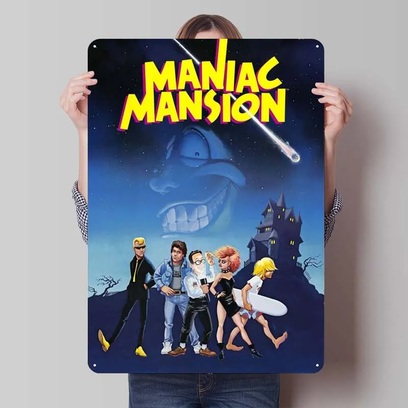 Maniac Mansion Metal Sign Halloween Decoration Living Room Vintage Metal Plate Home Decorations Accessories for Home Decor Items