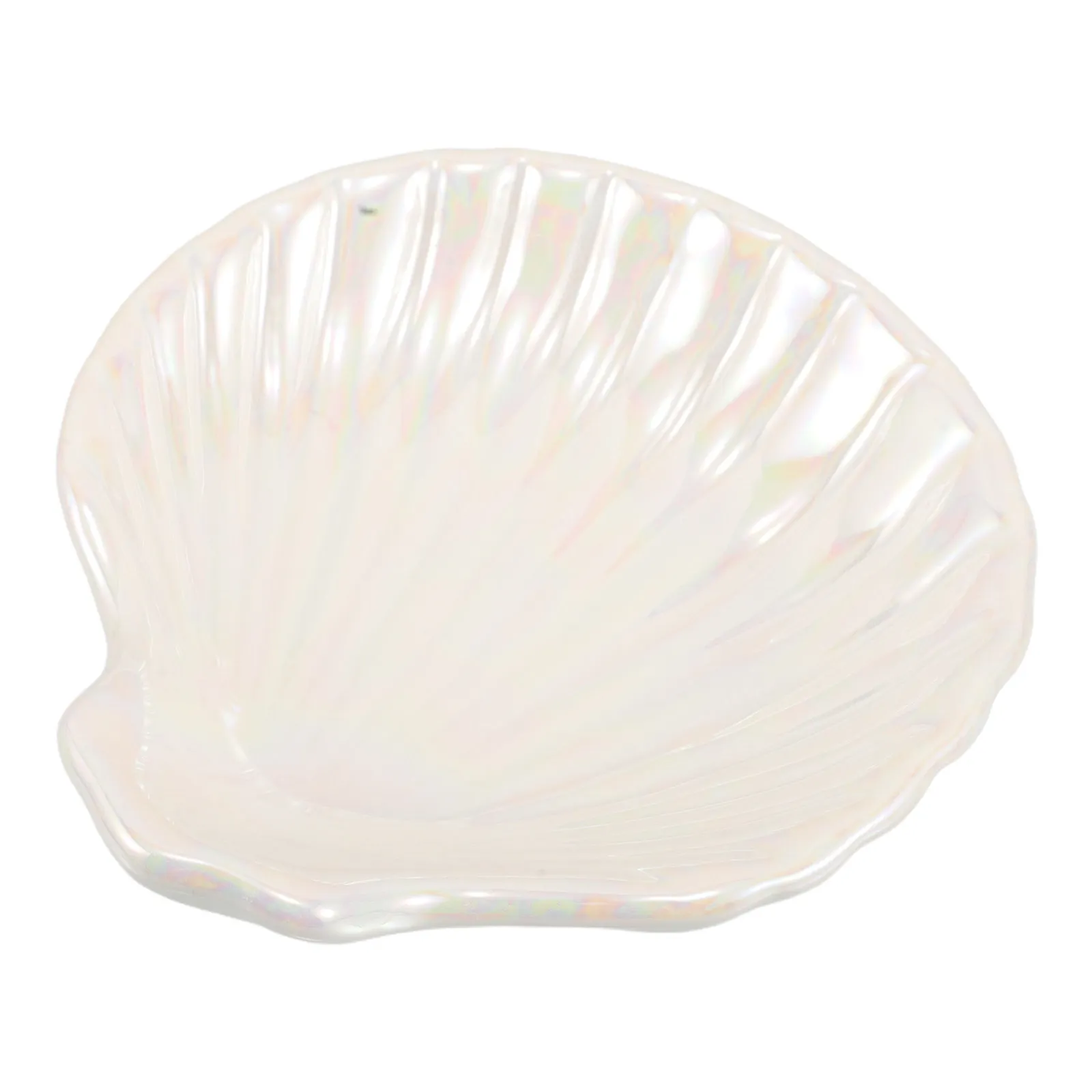 

Elegant Ceramic Shell Shape Jewelry Dish Decorative Trinket Plate for Organizing Rings Earrings Necklaces Home Decoration
