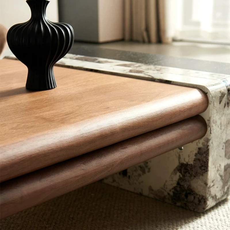 Minimalist Low Coffee Table Rectangle Wooden Italian Unique Coffee Tables Premium Luxury Mesa De Centro De Sala Furnitures
