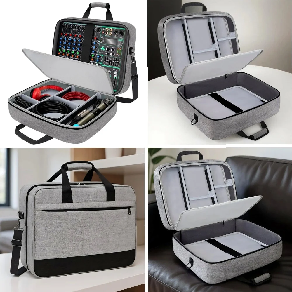Compact Audio DJ Mixer Bag – Adjustable Storage, Scratch-Resistant Case for Sound Instrument Accessories