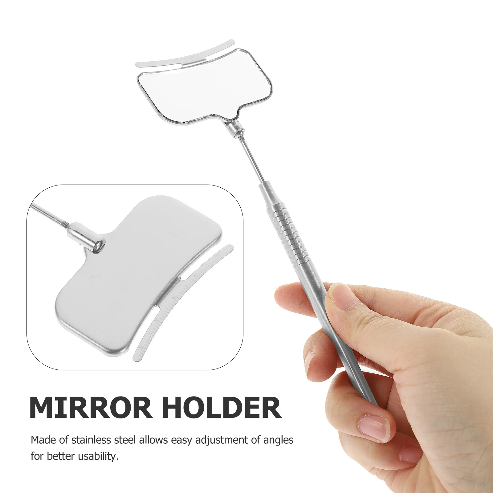 

Stainless Steel Eyelash Extension Mirror with Portable Design Lash Mirror for Eyelash Extensions False Lash Application and