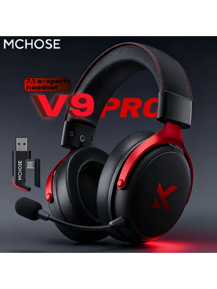 MCHOSE V9 Pro draadloze gaming-headset Surround Sound-hoofdtelefoon Ruisonderdrukkende microfoon Lage latentie Lichtgewicht voor PS5 PC SWITCH - afbeelding 2