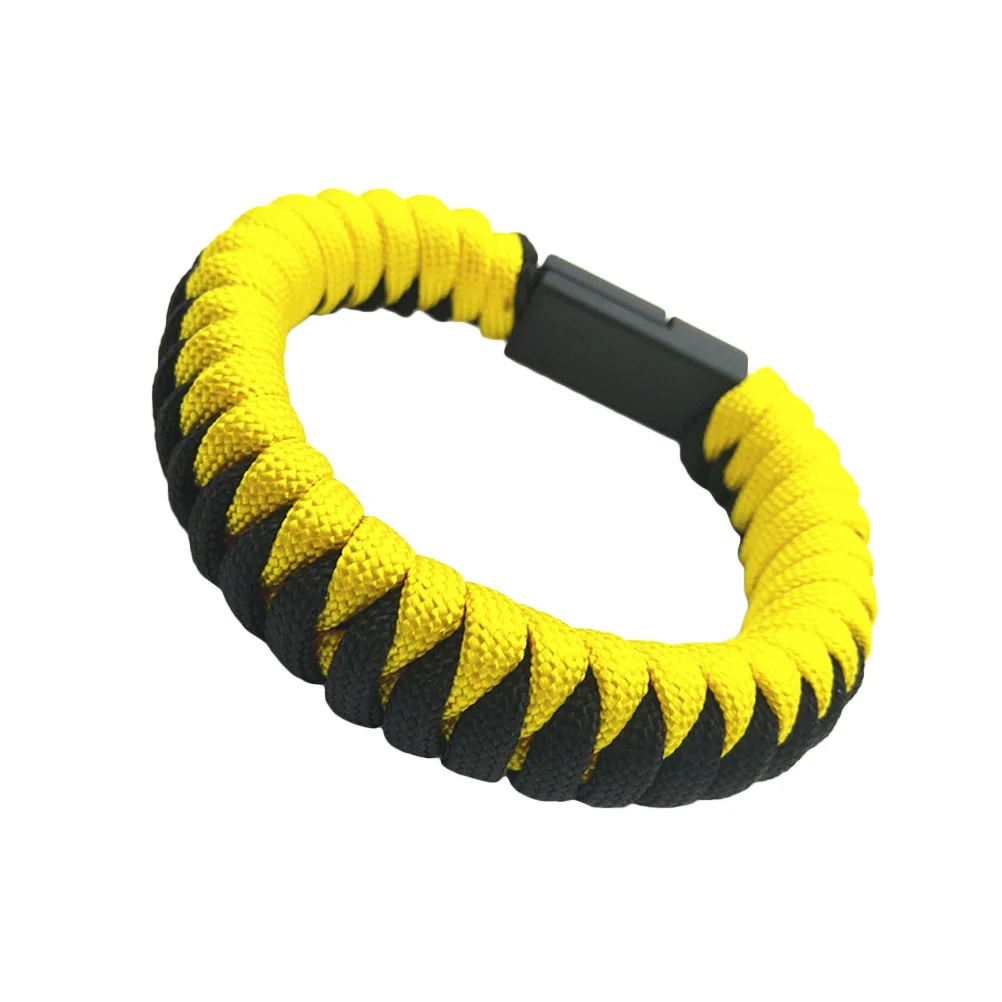 

Creative 22cm Umbrella Rope USB Type-C Data Cable Braided Bracelet Wristband Charging Cable Portable Durable Wrist Band