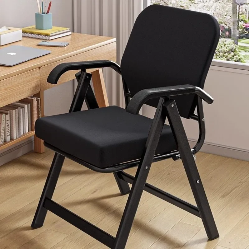 كرسي قابل للطي كرسي خلفي للترفيه المنزلي مريح كرسي مكتب قابل للتنفس كرسي الواجبات المنزلية #1