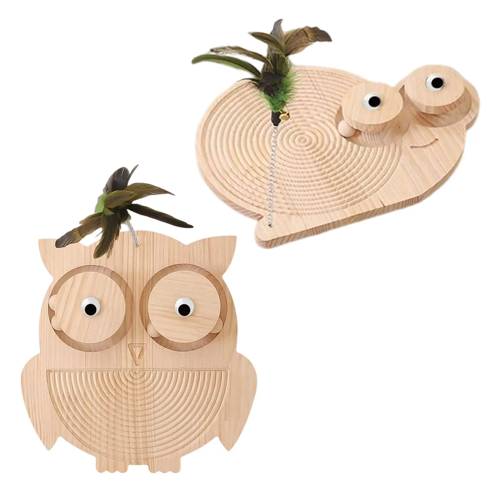 Tiragraffi in legno Feather Teaser tiragraffi portatile resistente ai graffi per proteggere i mobili esercizio di allenamento gattino