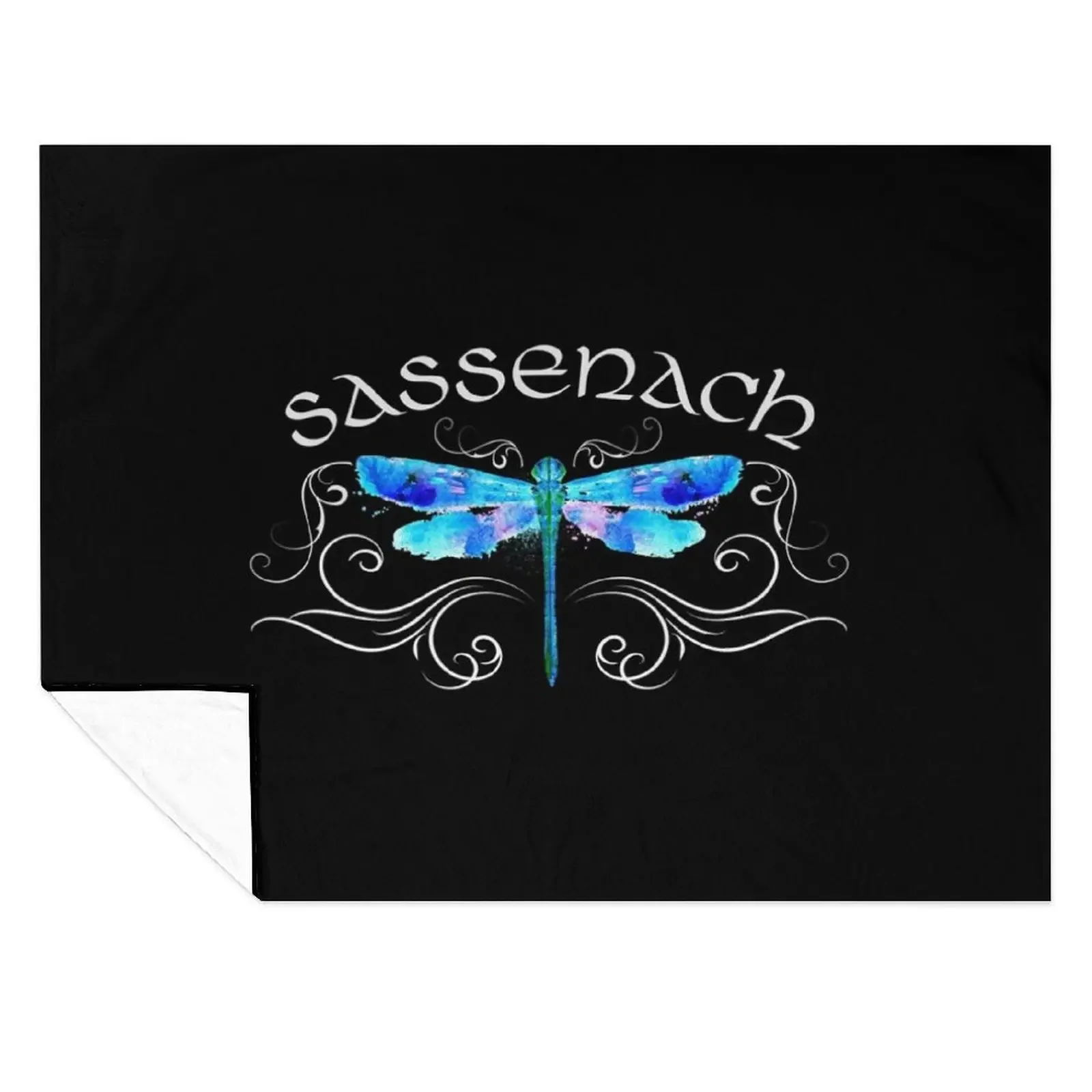 

Sassenach Dragonfly Watercolor Watercolour Design Throw Blanket Nap For Decorative Sofa Flannel Shaggy Blankets