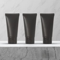 20Pcs Empty Plastic Matte Black Soft Tube with Flip Cap Squeeze Packing Bottle 50ML Hand Cream Lotion Cosmetic Travel Container