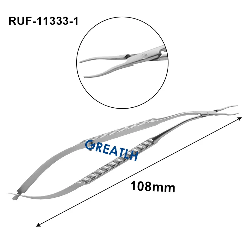 Pince à Paupières Incurvée en Titane et Acier Inoxydable, Générateur de Micro Dansant