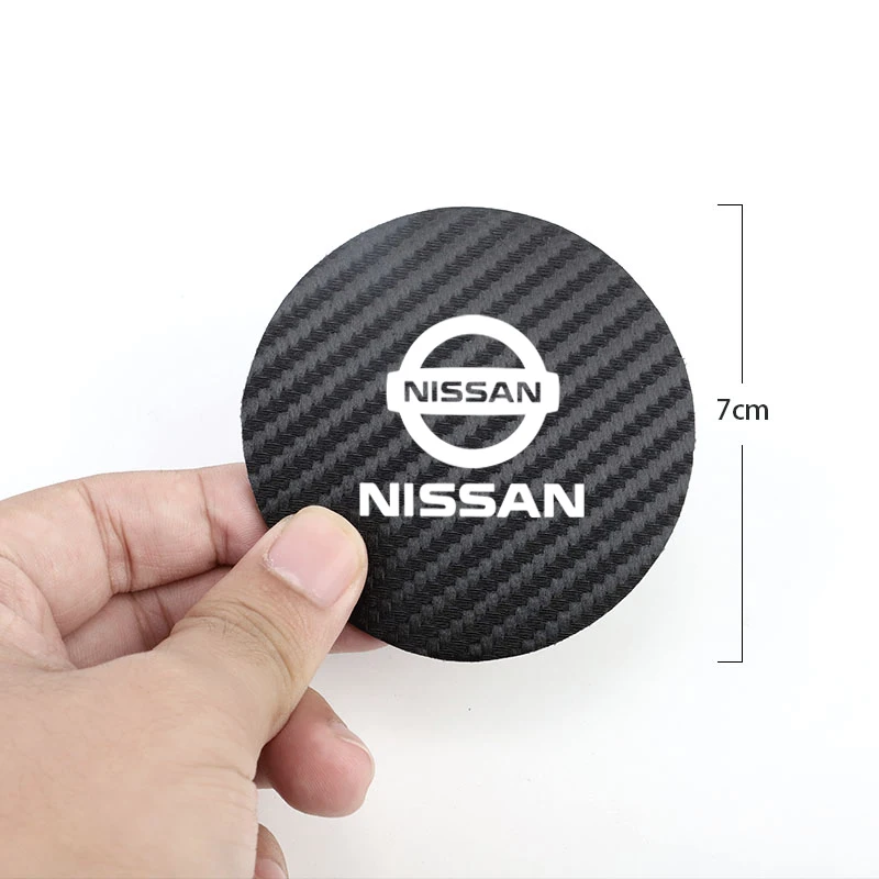 2 قطعة قاعدة أكواب جلدية داخلية للسيارة مضادة للضوضاء وسادة أكواب الماء لنيسان سيلفي N7 Teana قاشقاي نوت J10 J11 نافارا جوك GTR تيدا