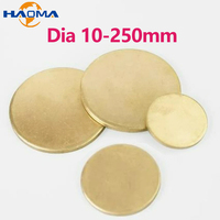 H62 Brass Disc Circle Blank Plate Diameter 10mm-250mm Brass Round Flat Sheet Thickness 0.3mm-5mm