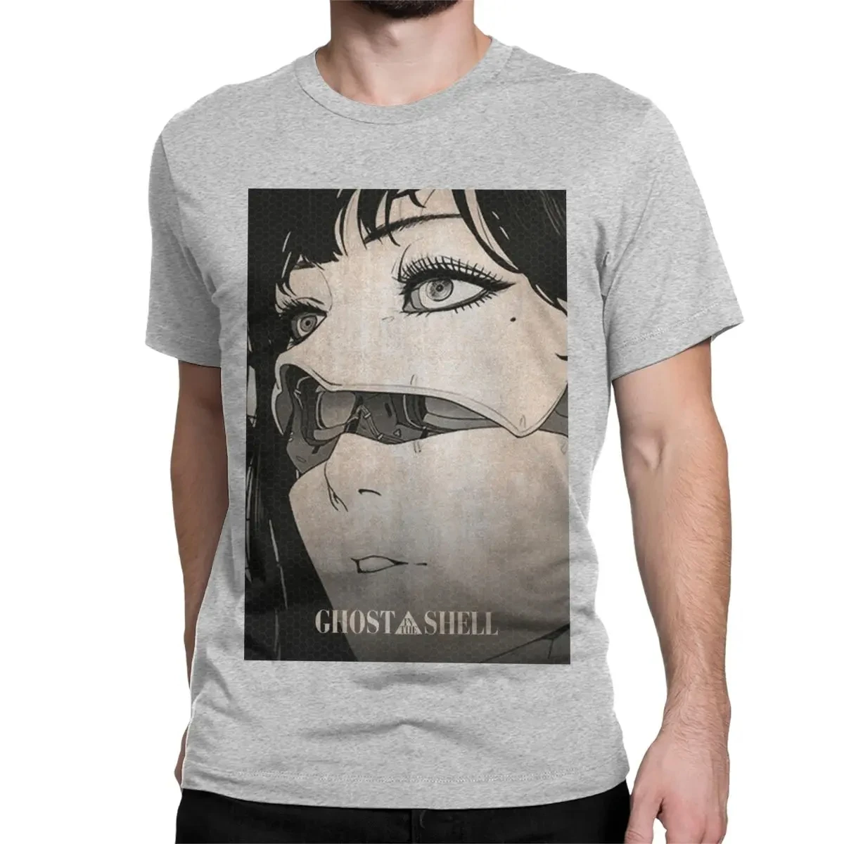 Ghost In The Shell Men Women\'s T Shirt Funny Tee Shirt Short Sleeve Crewneck T-Shirt 100% Cotton Gift Tops harajuku  pro choice