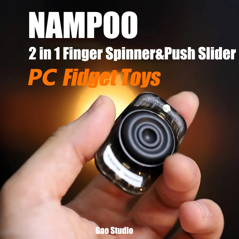 Gao Studio NAMPOO Fidget Spinner Push Slider 2 in 1 EDC Toys for Stress Relief Creative Novelty Toy Gift for You with Box