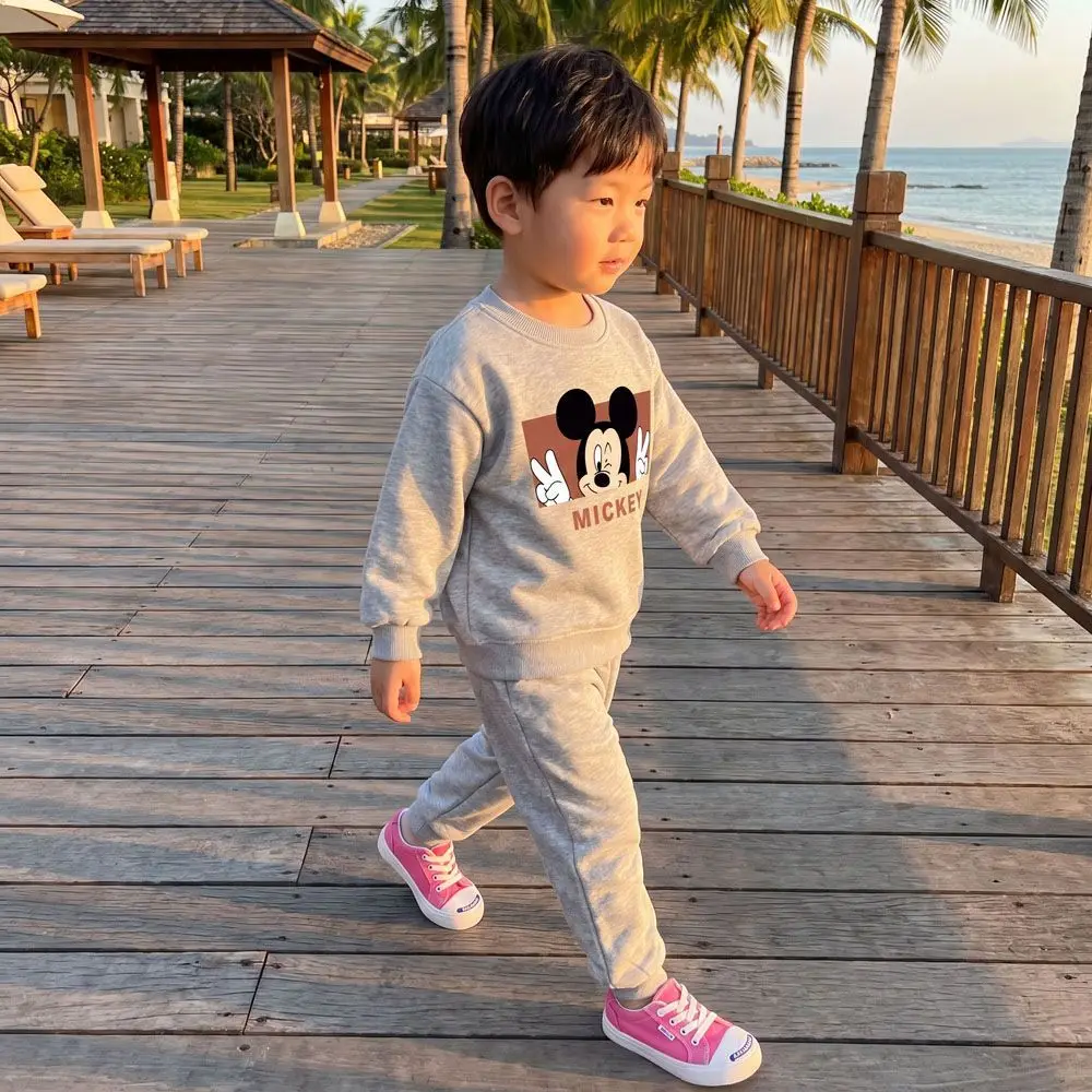 Frühling Herbst Jungen Freizeit-Sweatshirt-Sets Kinder O-Ausschnitt Oberteile und Sporthosen 2-teilige Sets Bequeme Outdoor-Kleidung für Kinder – Detail 18