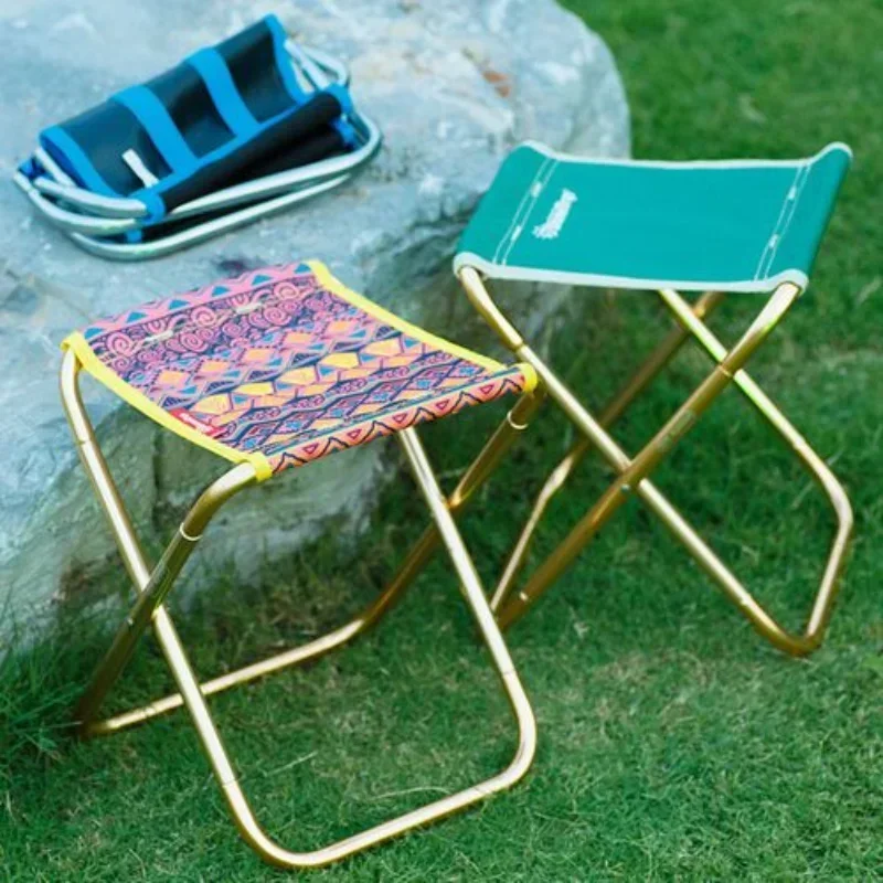 Outdoor Folding Stool Aluminum Alloy Fishing Chair Barbecue Stool Folding Chair Portable Camping Chair Outdoor Chair