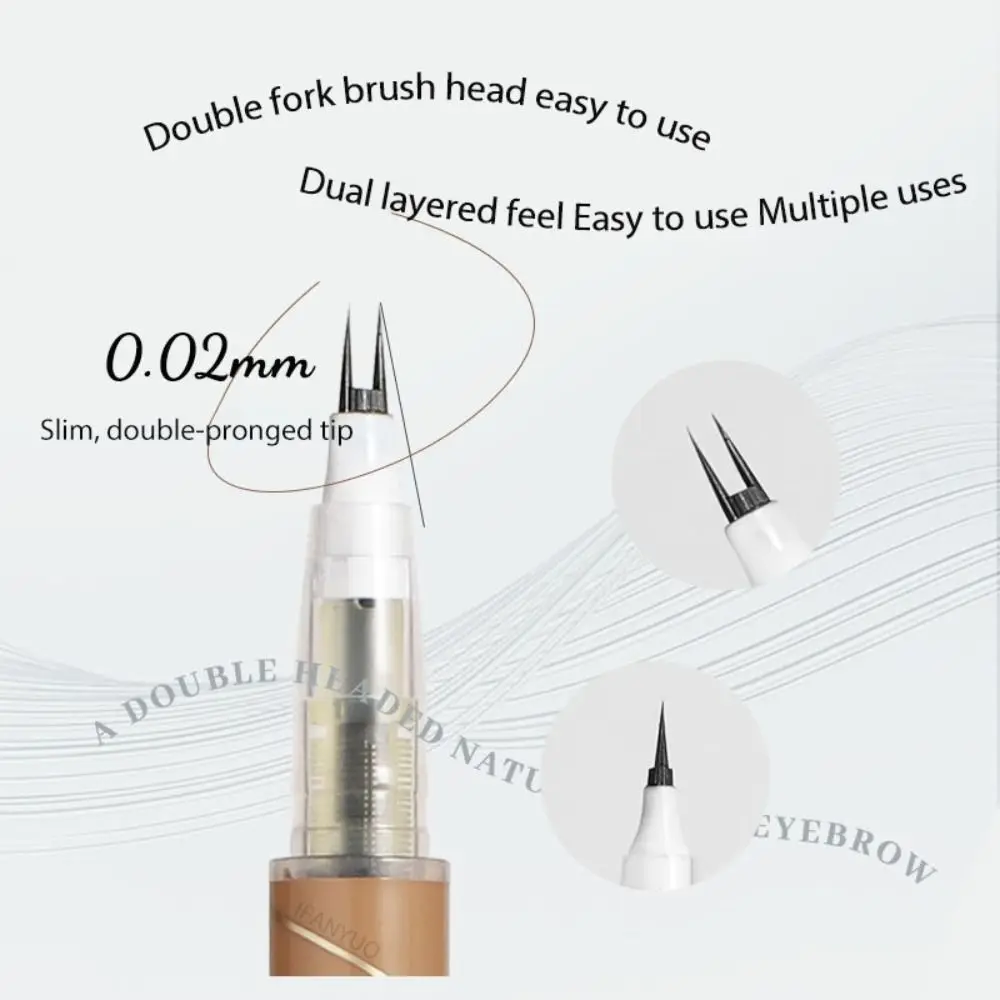 Non-smudge Double Forked Eyeliner Quick Dry Long Lasting Under Lash Pencil Smooth 2 Fork Tip Lower Eyelash Pen Eye Makeup Tool