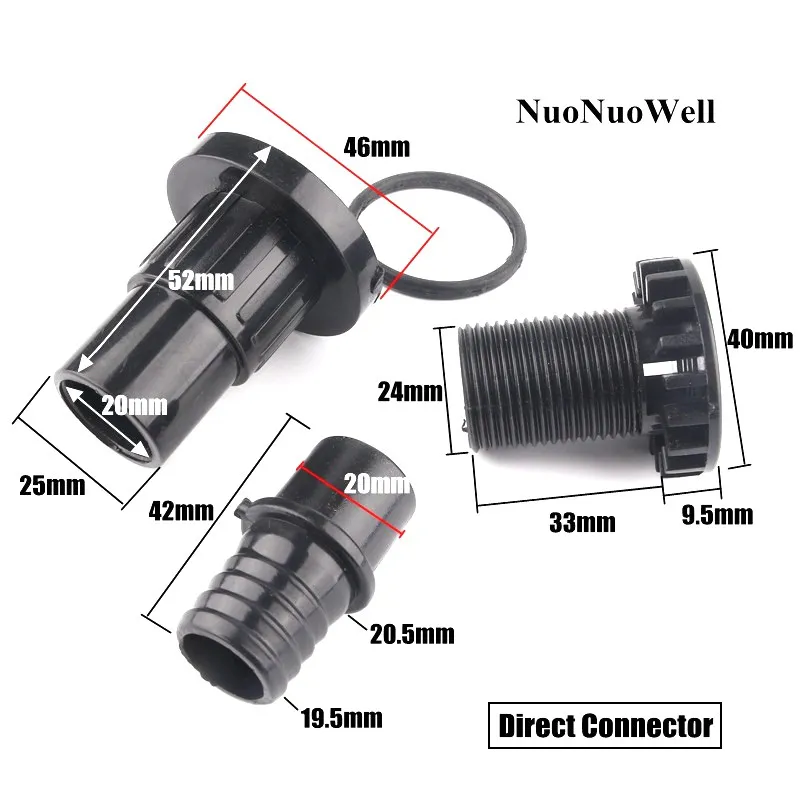 1pc 20mm Aquarium Fittings Fish Tank Direct Elbow Water Drainage Aquatic Pet Socket PVC Pipe Drain Connectors Hose Joint