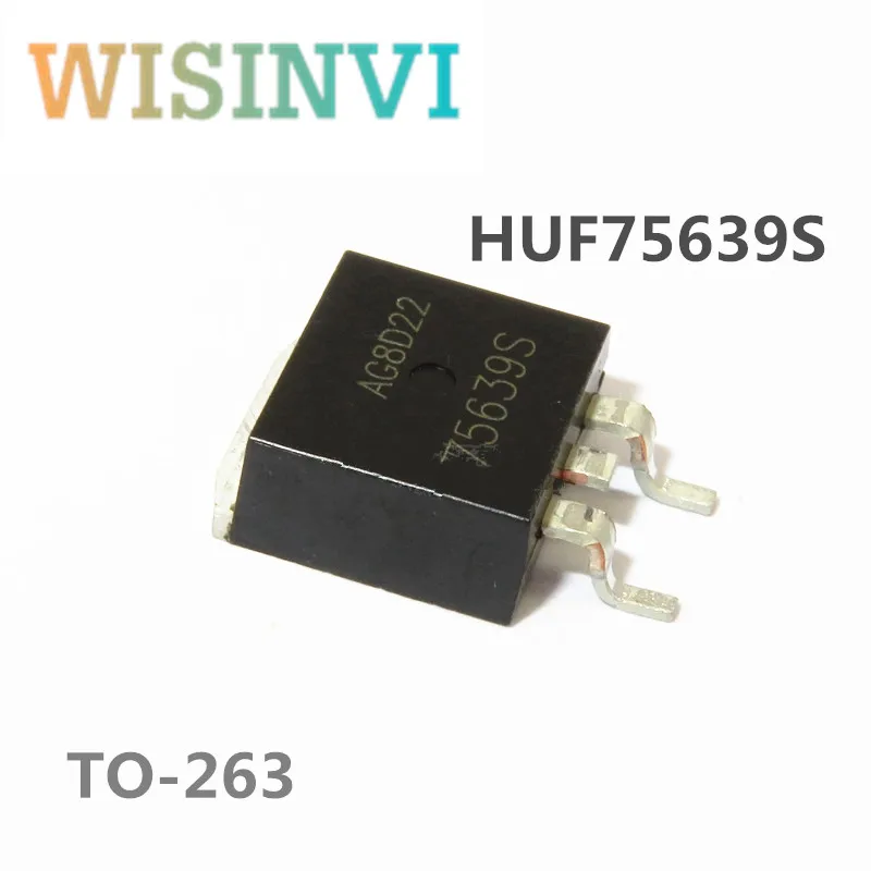 

10PCS HUF75639S 75639S encapsulation：TO-263 Voltage value 56A 100V