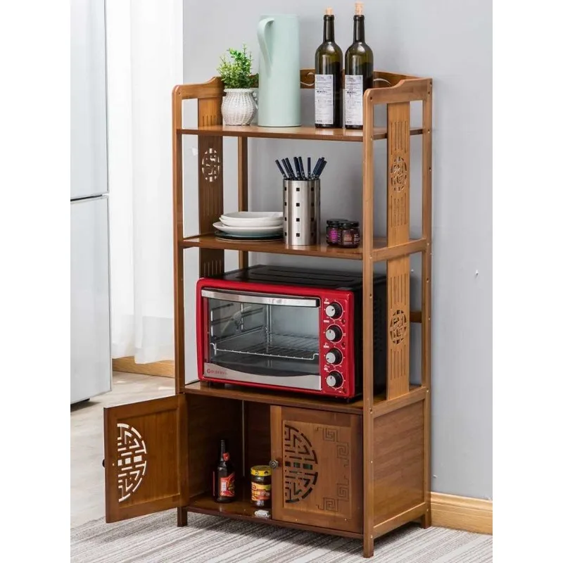 

Kitchen shelves, floor-to-ceiling multi-layer space-saving storage and finishing cabinets
