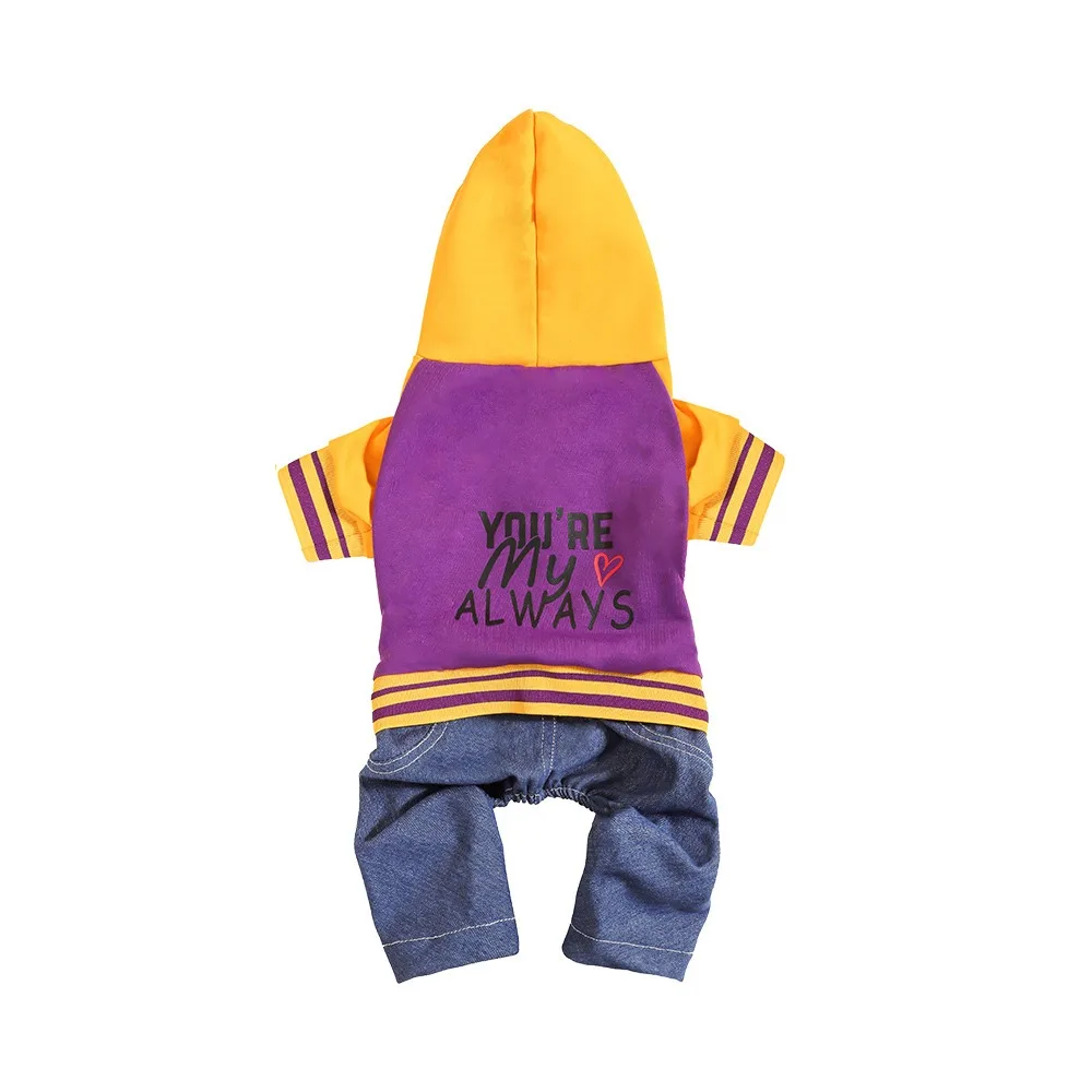 

Bulldogs Puppy Tracksuit Pet Jumpsuit Pullovers Cute Dog Hooded Soft Pet Clothes For Small Medium Dog