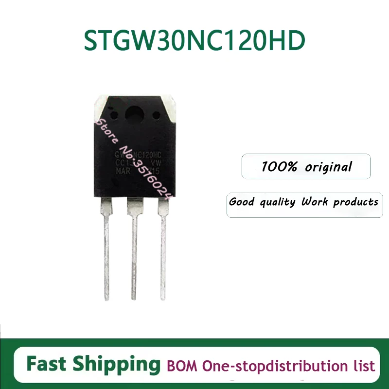 

10PCS/lot STGW30NC120HD GW30NC120HD TO-247 1200V 30A 100% NEW