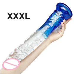 Crystal Jelly Huge Dildo Realistic Penis Anal Butt Plug Sexy Toys for Couples Vagina Anal Massage Women's Dildos Sex Toy