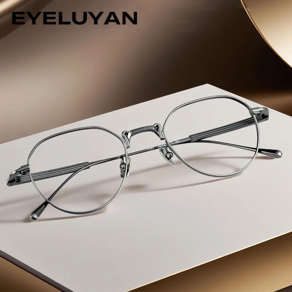 

EYELUYAN Роскошная модная оправа для очков из чистого титана, женская легкая оптическая женская оправа для очков для близорукости