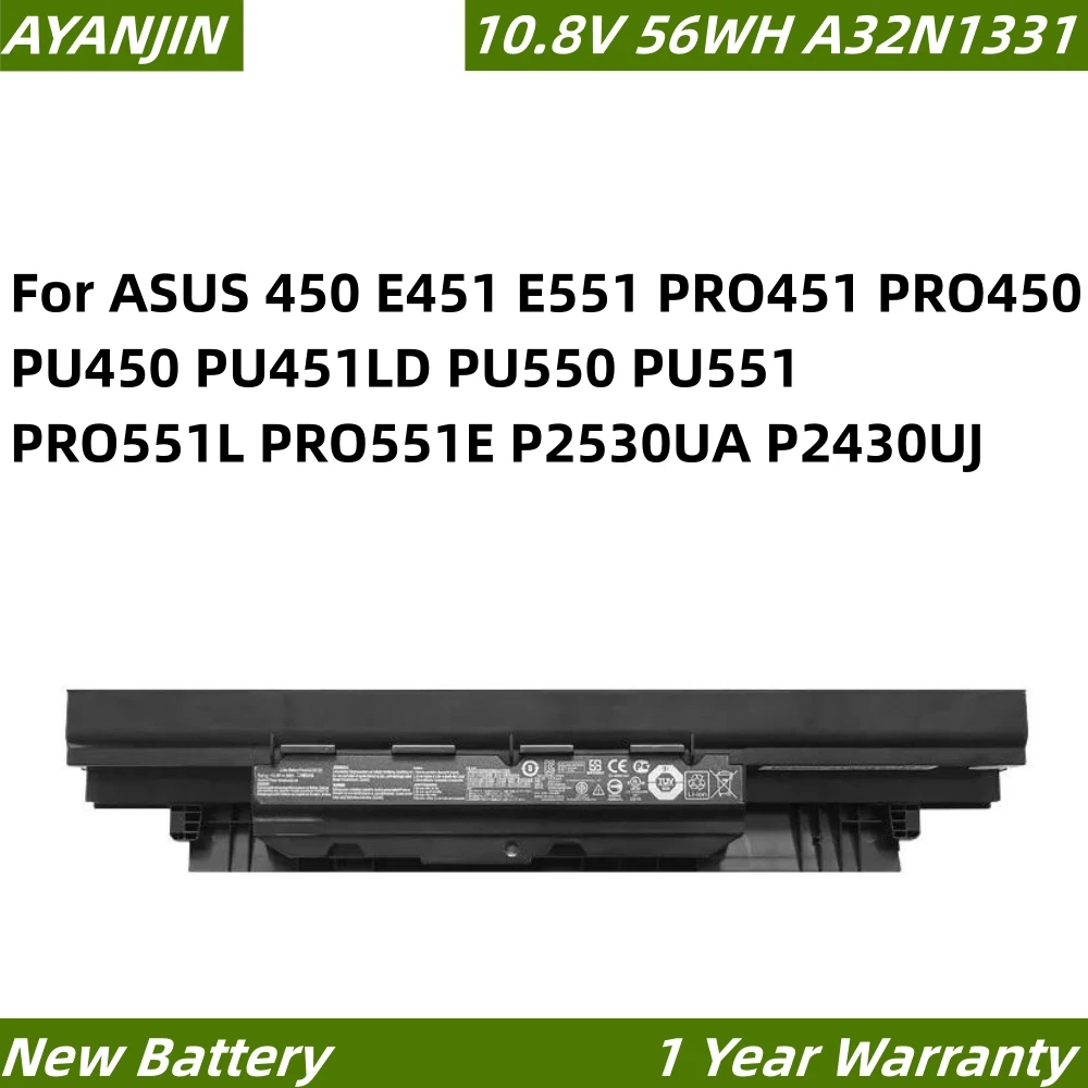 

56WH A32N1331 Laptop Battery For ASUS 450 E451 E551 PRO451 PRO450 PU450 PU451LD PU550 PU551 PRO551L PRO551E P2530UA P2430UJ