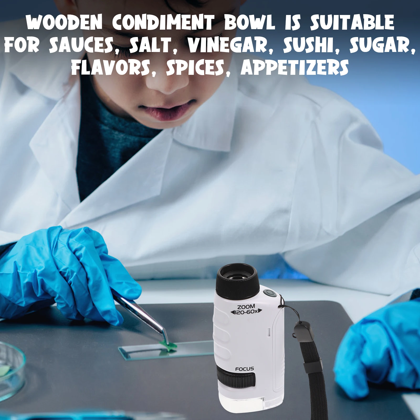 Microscopio monoculare portatile osservatore biologico portatile laboratorio educativo lente d'ingrandimento scientifica uso scolastico