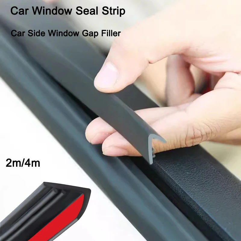Car Window Side Seal Strip Universal 7-Shape Rubber Seal Weather Strip Car Front Rear Window Trim Edge Moulding Weatherstrip