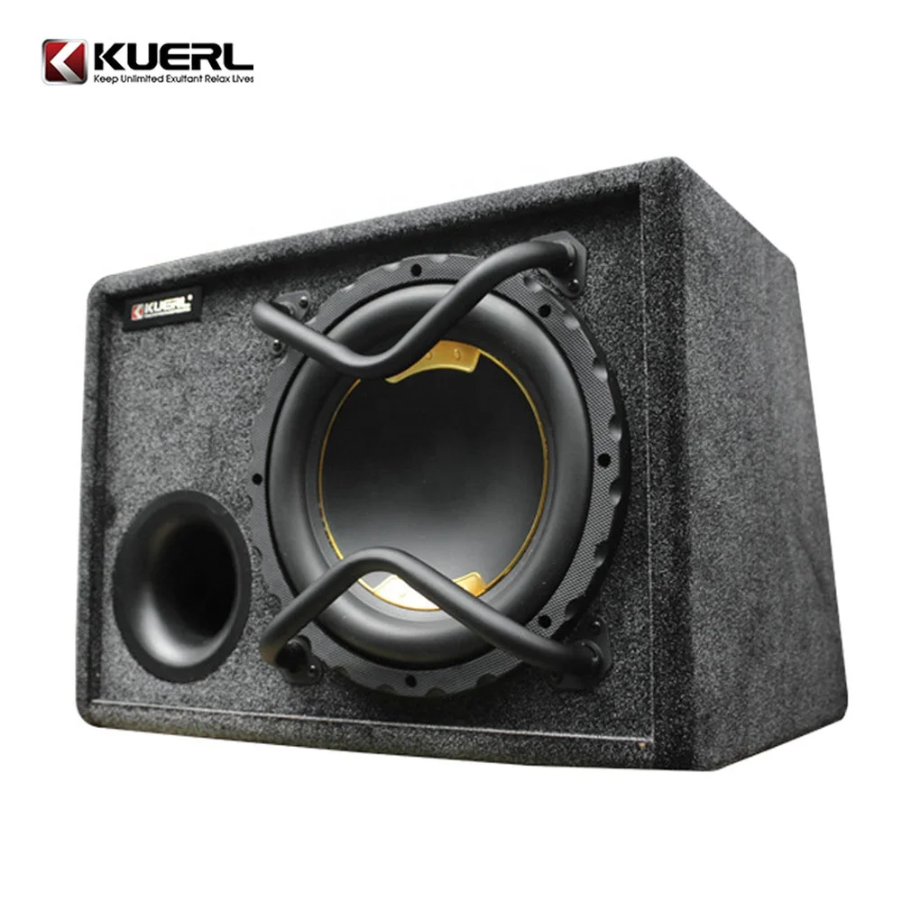 China factory wholesale 2000W big power audio subwoofer active 12v 10 inch trapezoidal car subwoofer