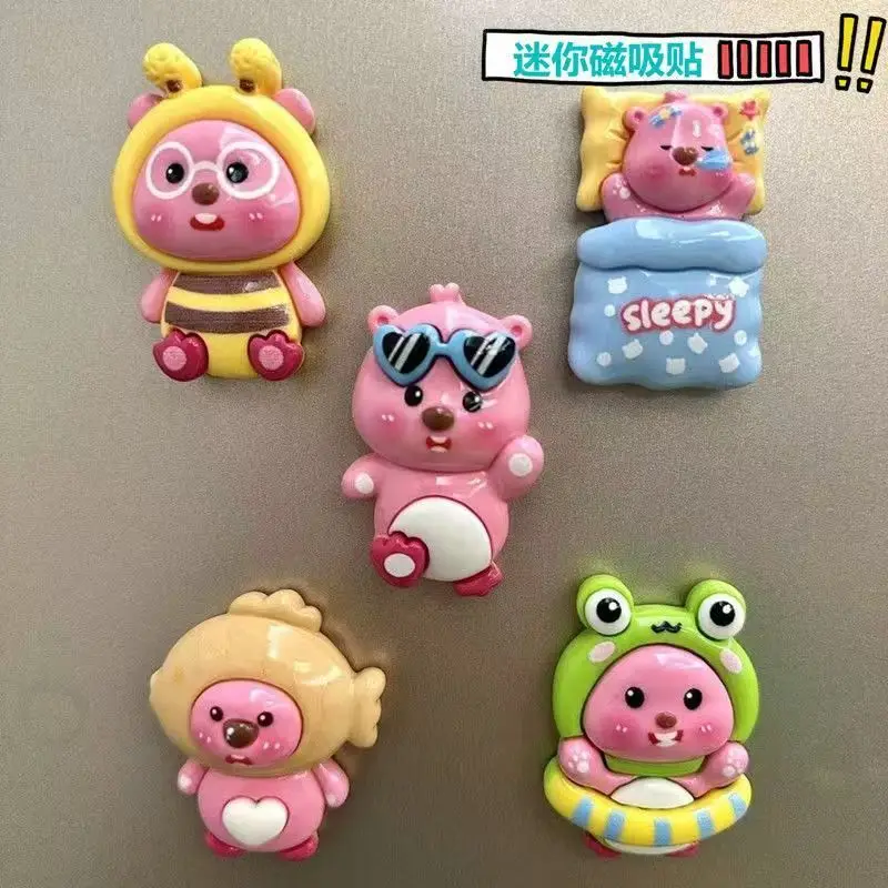 Imán de Refrigerador con Diseño de Castor, 2.5cm, Pequeño, Lindo, Creativo, Divertido, Decoración para el Hogar, Mini Adorno, Juguete Magnético Fuerte