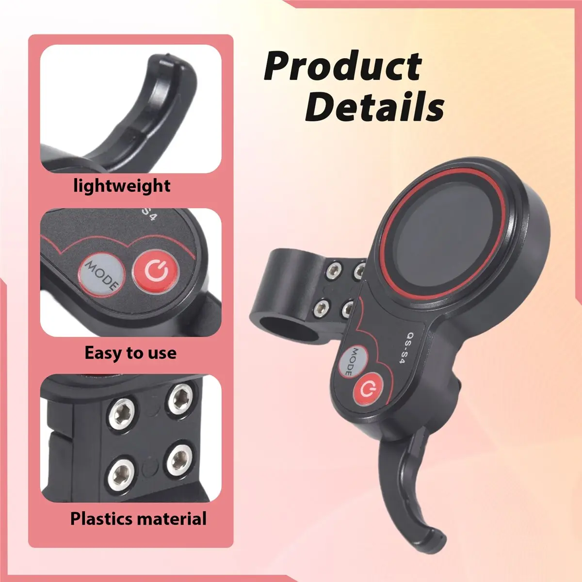 (X07A) QS-S4 48V-60V Thumb Throttle LCD Display Meter for Zero 8 9 10 8X 10X Electric Scooter 6PIN Display Accessories - view 6