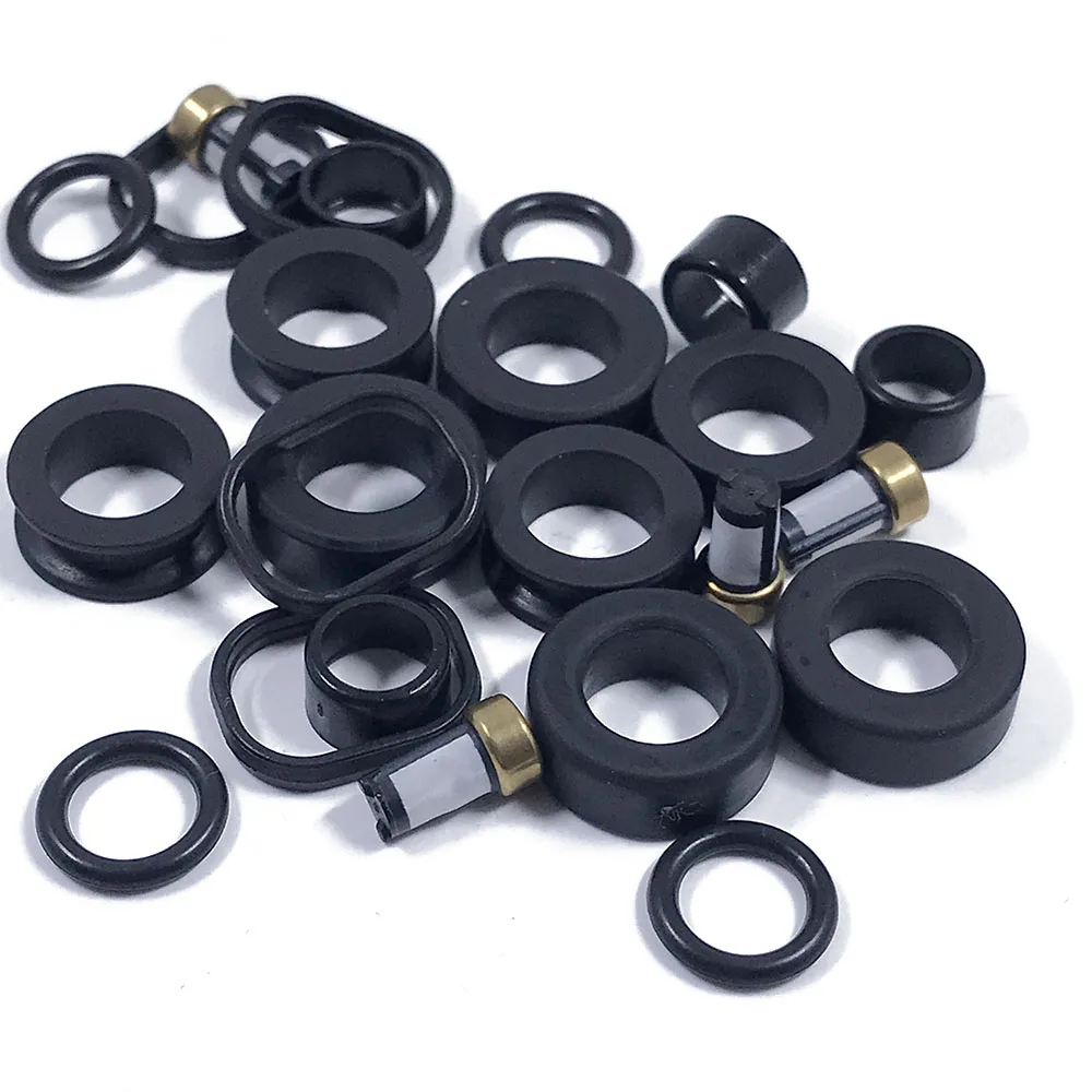4Set Kit Perbaikan Injektor Bahan Bakar 16611-AA370 Cocok untuk Subaru Legacy Impreza 195500-3910 565cc