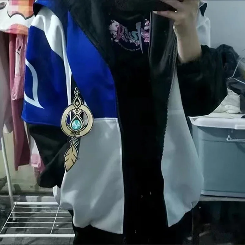 Игра GenshinImpact Scaramouche Wanderer Cyno Tignari Doujin Толстовка с капюшоном Куртка Повседневная одежда Аниме Косплей Костюм