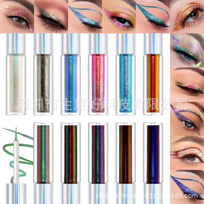 19-Color Optical Chameleon Eyeliner Liquid Quick-Drying Colored Eyeliner Pen Multi-Color Eye Pencil for Makeup