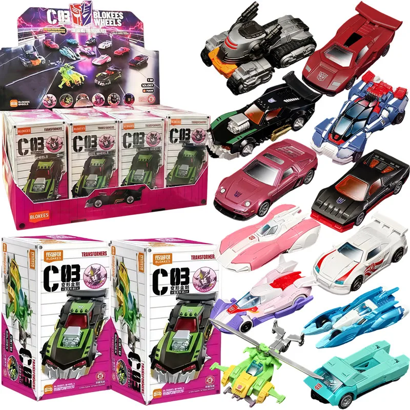 Blokees Transformer C03 Optimus Prime Megatron Lockdown Drift Blurr Grimlock Action Figures Car Toys Surprise Blind Box Gifts