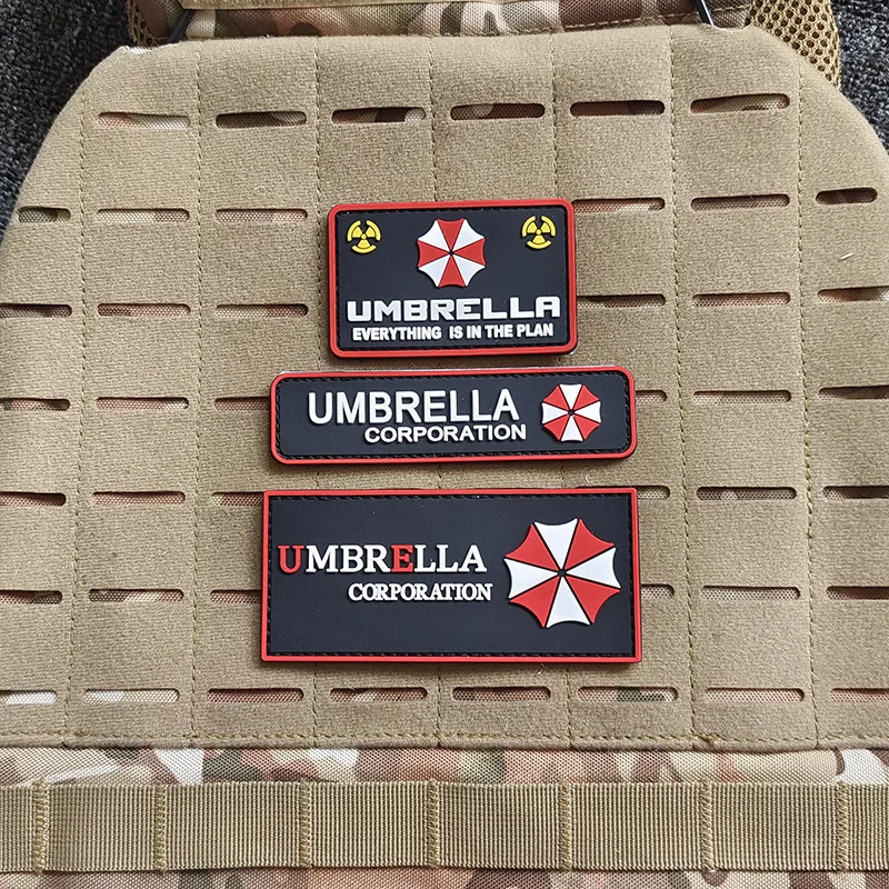 Umbrella Corporation Embroidered Patches Biochemistry Umbrella Military Army Badges For Clothes Bags