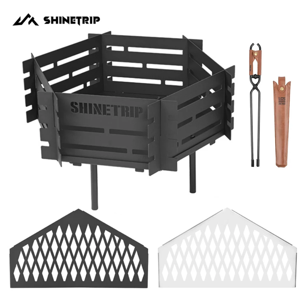 

Портативный складной гриль для кемпинга ShineTrip, угольный мангал для барбекю на открытом воздухе