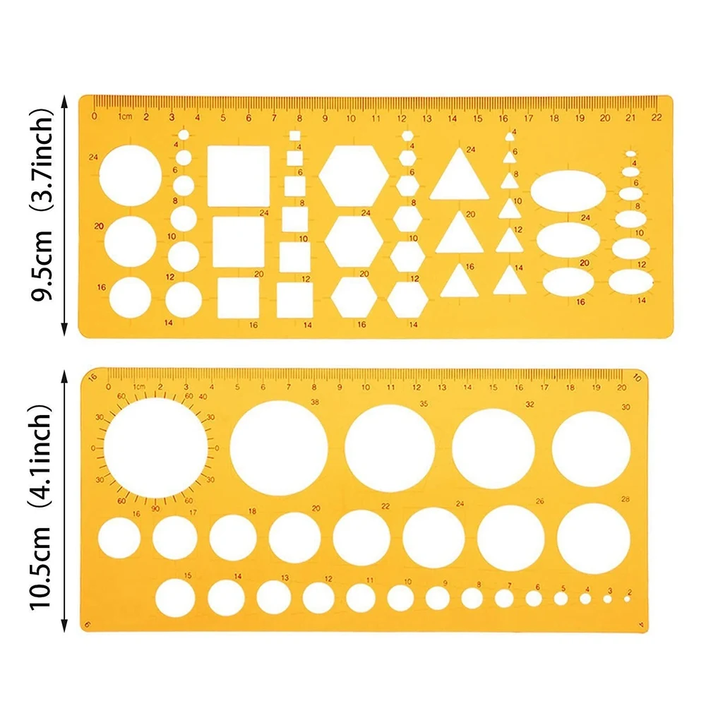 6 Pieces French Curve and Template Ruler Set Drawing Template Tool Circle Templates for Personal Drawing and Drafting