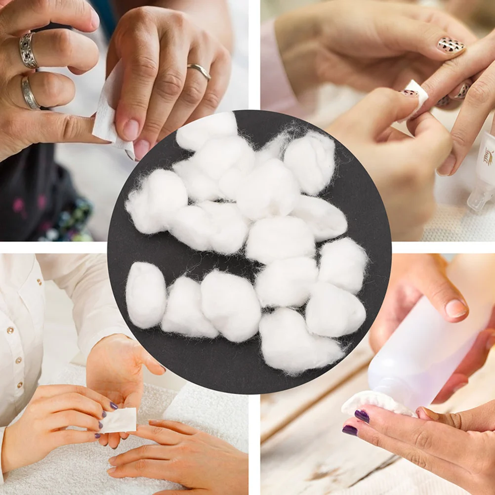 3 bolsas de bolas de algodón para eliminación de esmalte de uñas, herramienta de limpieza de Gel de uñas suave y absorbente para uso profesional en el hogar, Bola de algodón