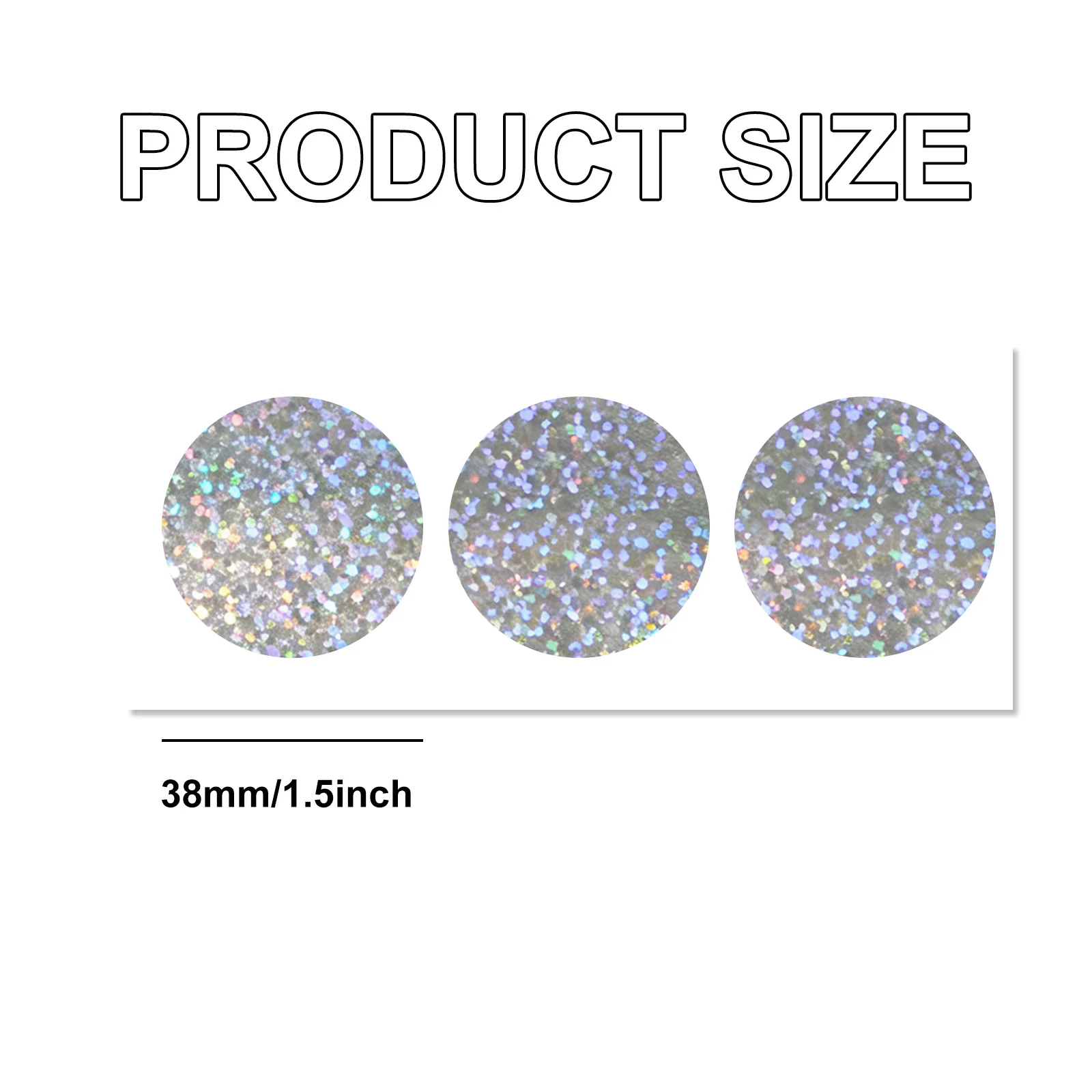 100Pcs 1.5 inch 38mm Circular Scratch Sticker Gold Silver Holographic Scratch Label Sticker For Scratch Card