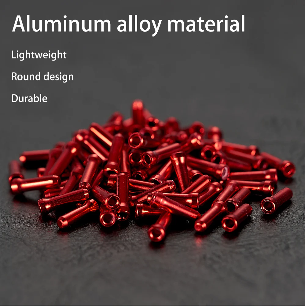 10/100 Pcs Bike Bicycle Brake Shifter Aluminum Inner Cable Tips Crimps Cycle Cycling Parts Derailleur Shift Cables End Caps