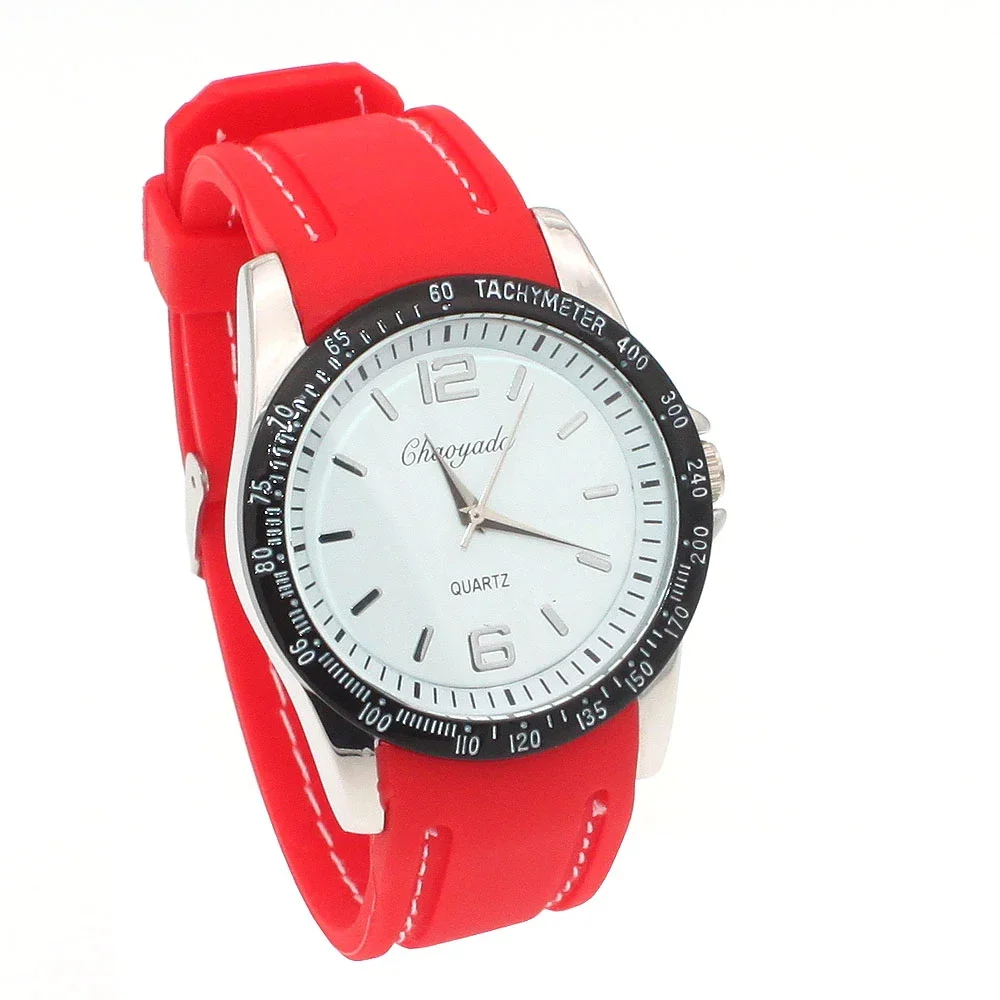 남녀공용 실리콘 스트랩 시계, 캔디 젤리 밴드 컬러, 스포츠 쿼츠 손목시계, C3, 신상 패션