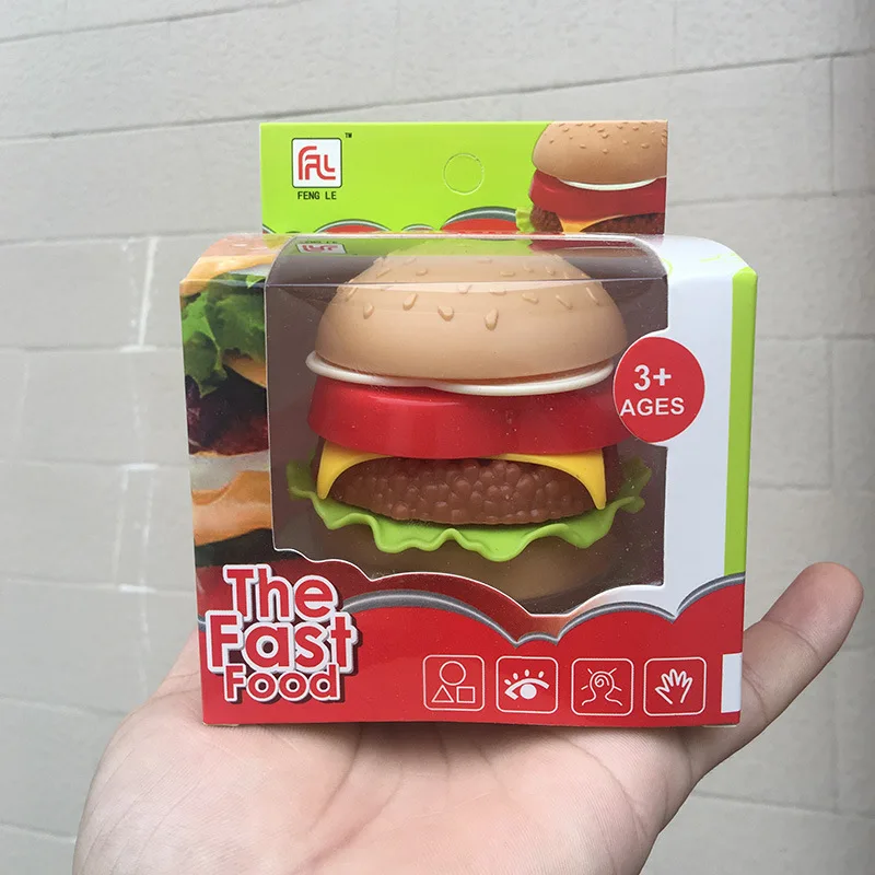 Pretend Play Mini Kitchen Food Educational Toy Role Playing House Games Kids Kitchen Toys Fast Food Restaurant Hamburger Sets