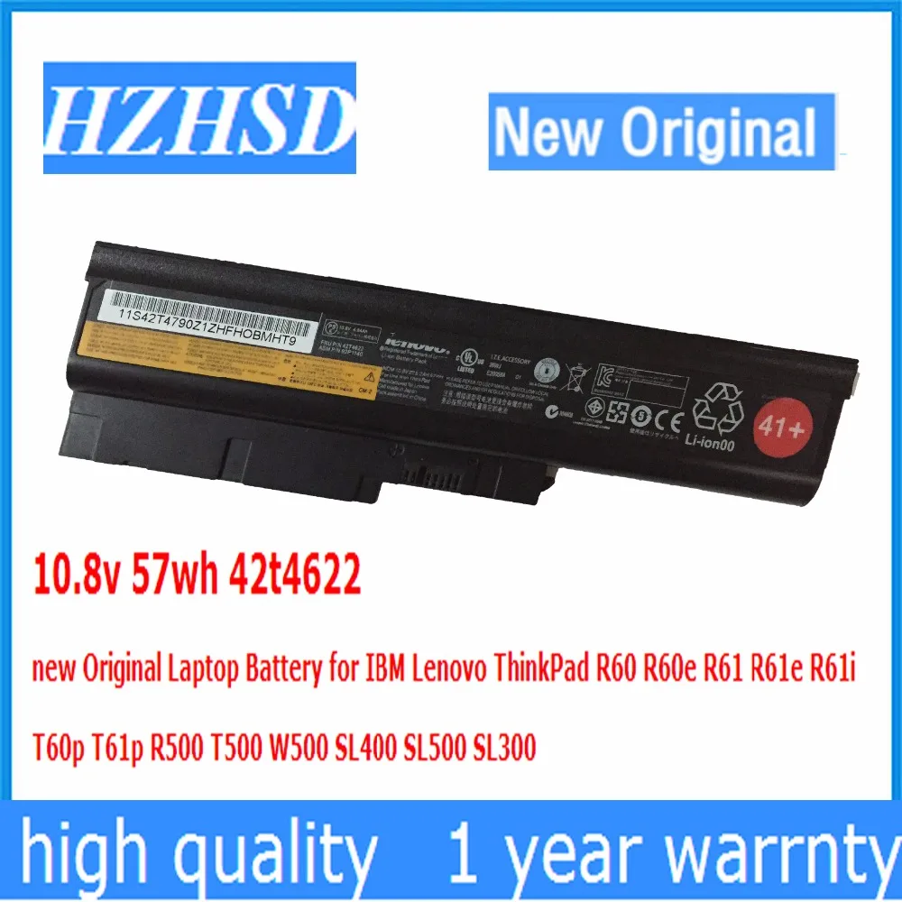 

10.8v 57wh 42t4622 new Original Laptop Battery for IBM Lenovo ThinkPad R60 R60e R61 R61e R61i T60p T61p R500 T500 W500 SL400