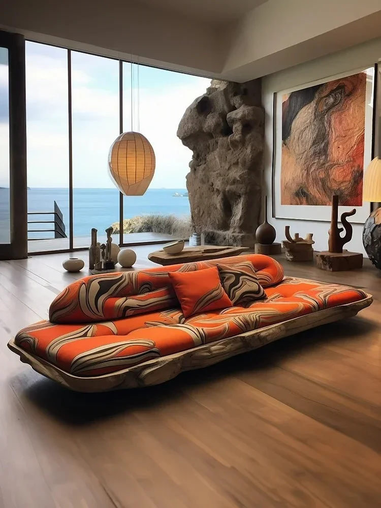 Original design art creative painted fabric sofa Italian light luxury furniture