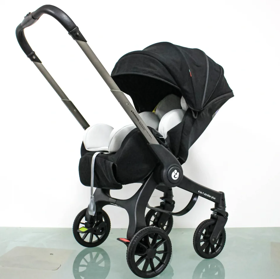 EU op voorraad 4-in-1 kinderwagen, multifunctionele kinderwagen opvouwbaar met autostoeltje, babyautostoeltje, draagbare kinderwagen 3-in-1