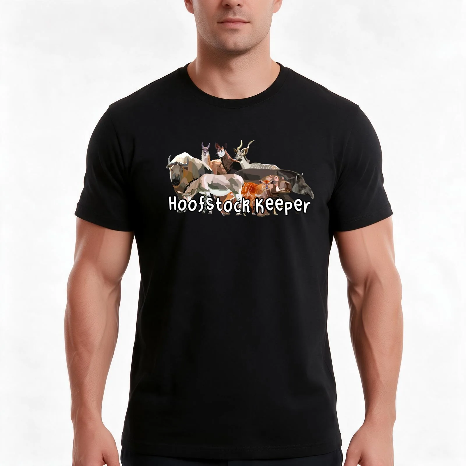 H is for Hoofstock Keeper T-Shirt Summer Casual Cotton Tee Oversized Streetwear Tops Vintage Graphic Print Unisex Men Women