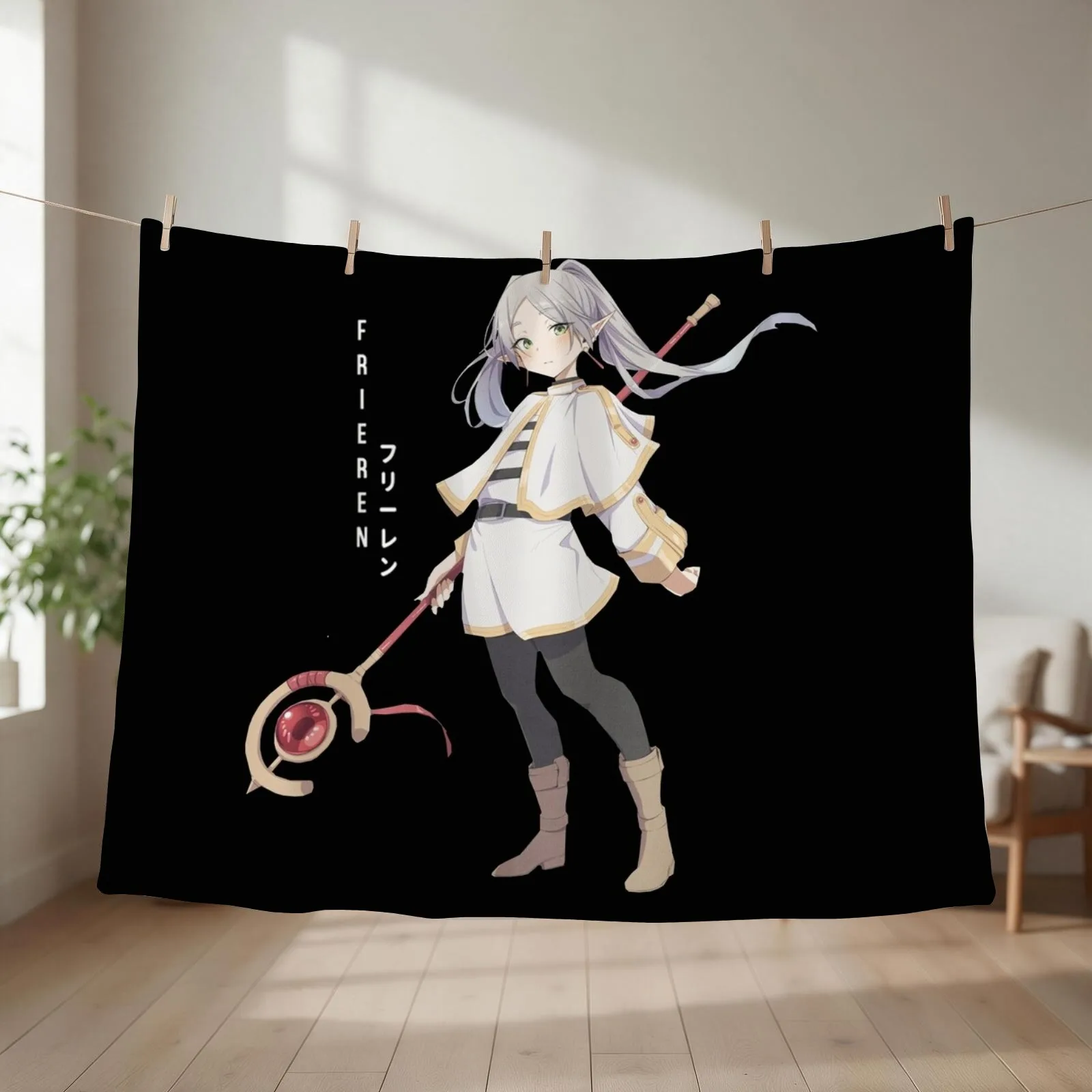 Frieren - Sousou no Frieren Throw Blanket couch cozy soft plush fuzzy picnic outdoor blanket